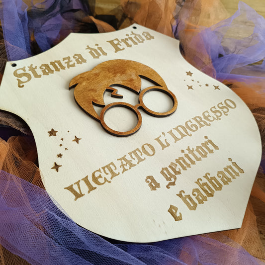 Fuoriporta Personalizzato Harry Potter – Decorazione Artigianale con Incisione Laser