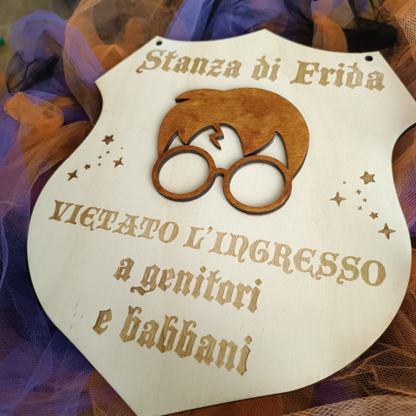 Fuoriporta Personalizzato Harry Potter – Decorazione Artigianale con Incisione Laser