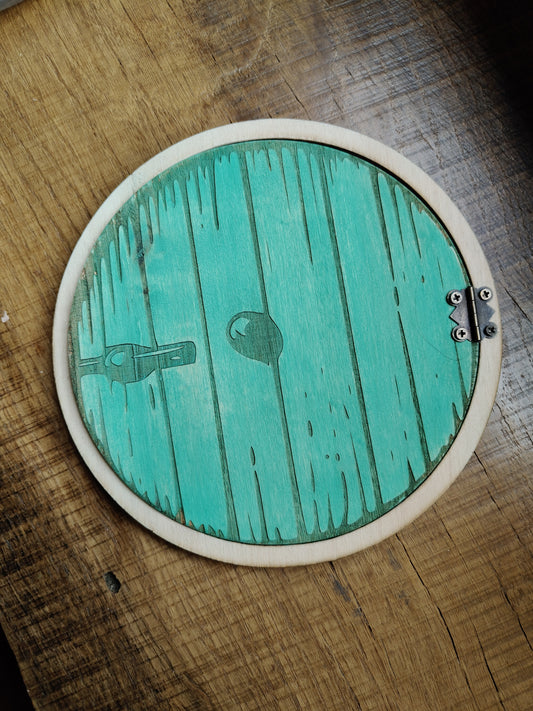 Quadretto Il Signore degli Anelli Frodo con Porta Hobbit