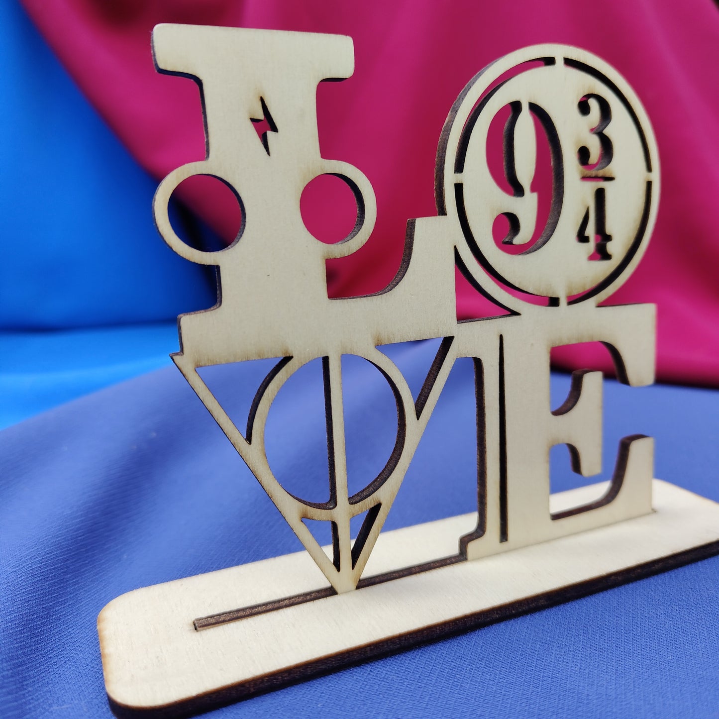 Cake Topper Harry Potter LOVE in legno con basi torta e arredo