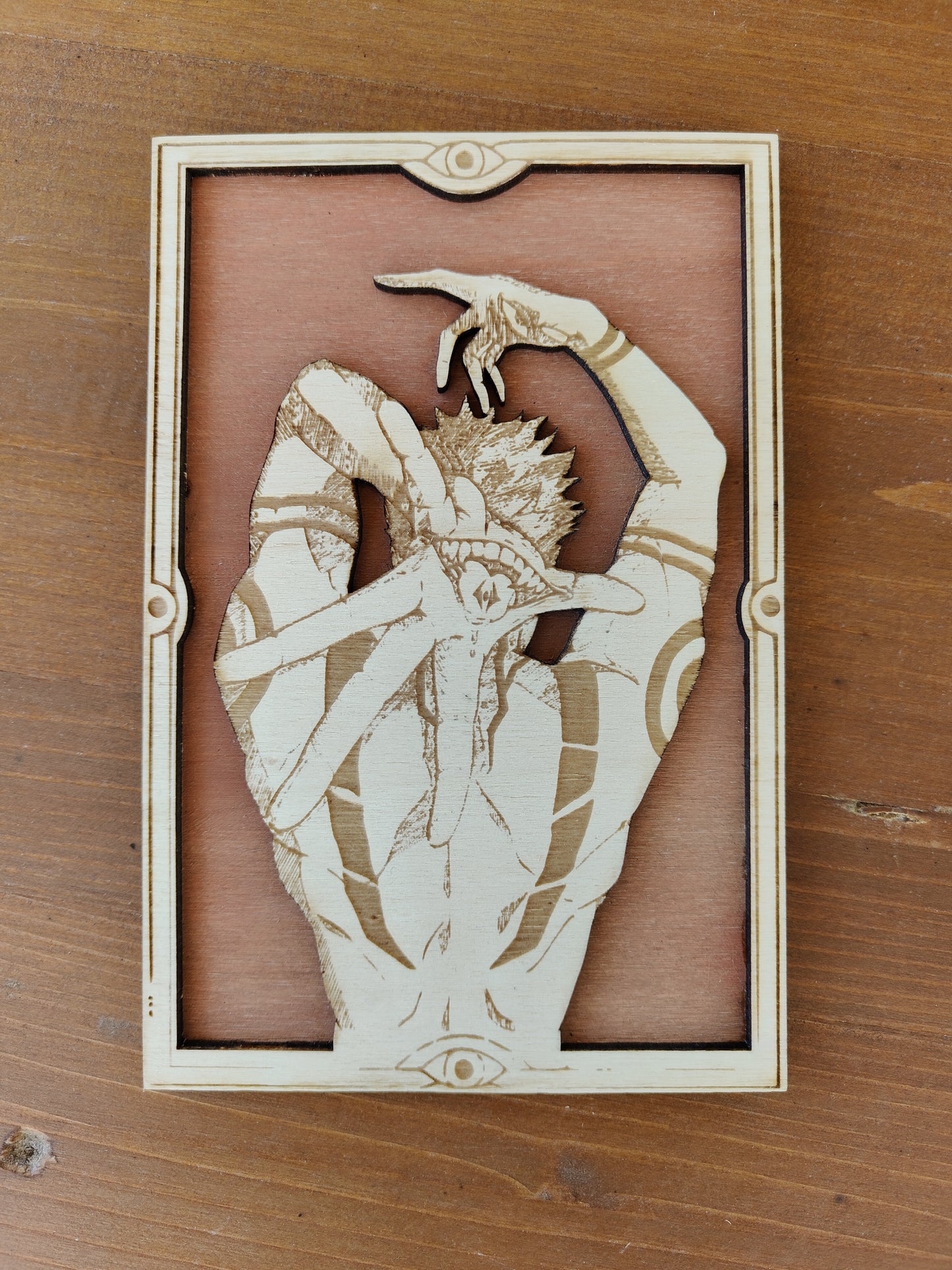 Quadretto in legno inciso - Sukuna (Jujutsu Kaisen)