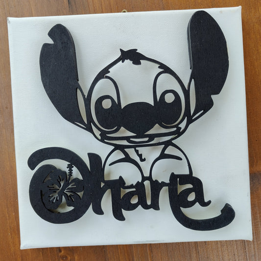 Quadro LED Stitch - Ohana