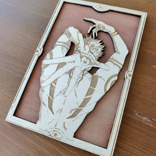 Quadretto in legno inciso - Sukuna (Jujutsu Kaisen)
