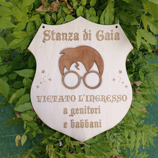 Fuoriporta Personalizzato Harry Potter – Decorazione Artigianale con Incisione Laser