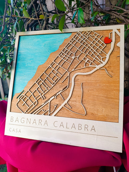 Il Posto del Cuore – Quadretto Mappa Personalizzato