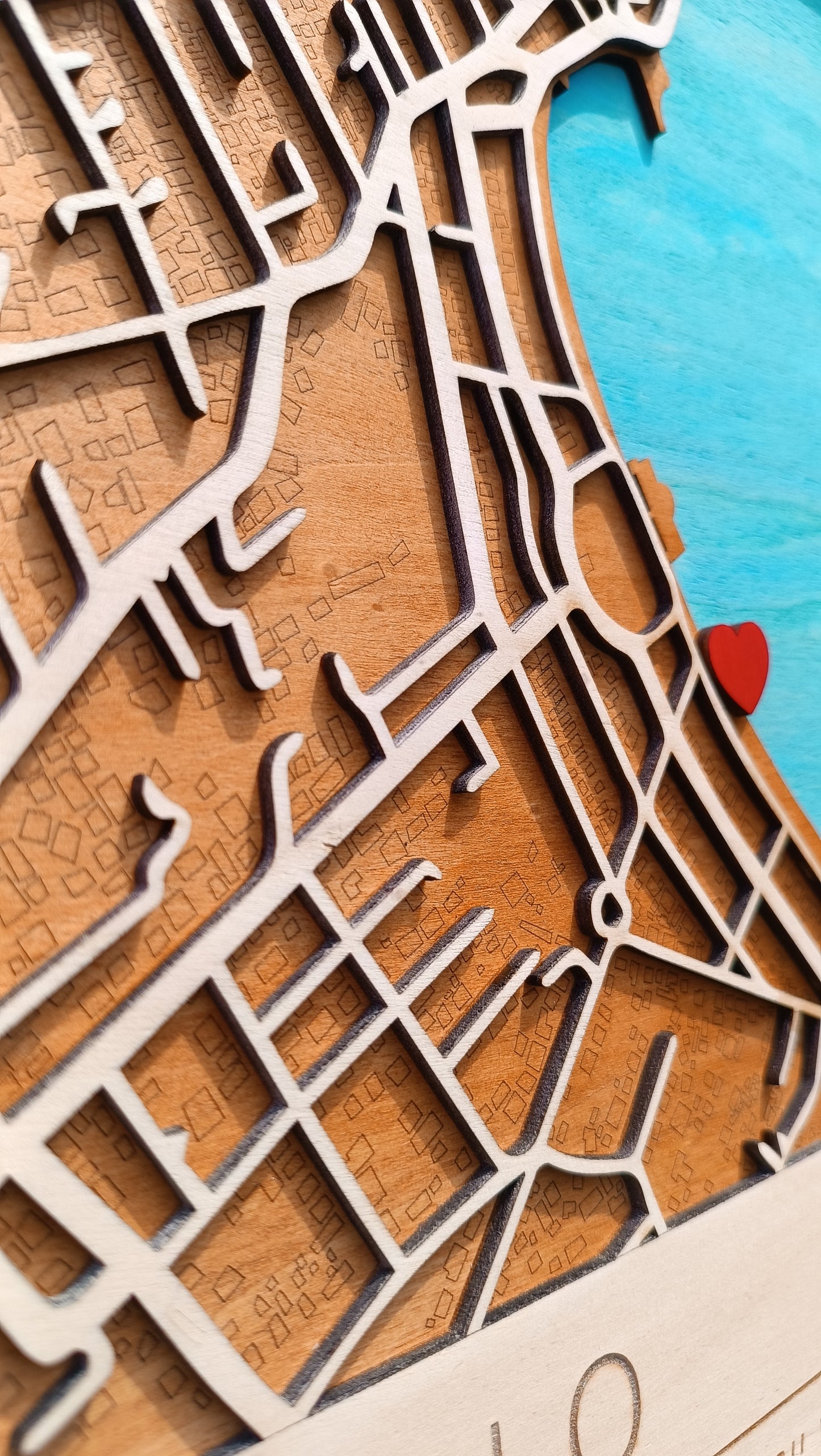 Il Posto del Cuore – Quadretto Mappa Personalizzato