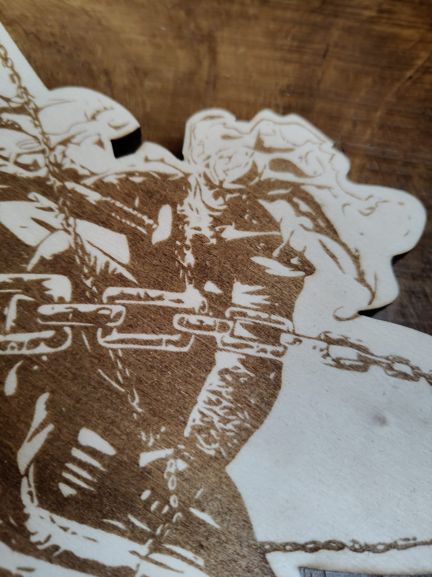 Portachiavi ispirato Ghost Rider – Incisione Laser Artigianale per Biker & Fan Marvel