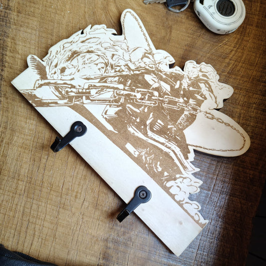 Portachiavi ispirato Ghost Rider – Incisione Laser Artigianale per Biker & Fan Marvel