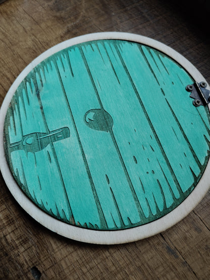 Quadretto Il Signore degli Anelli Frodo con Porta Hobbit