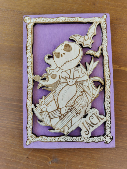 Quadretto in legno - Nightmare Before Christmas