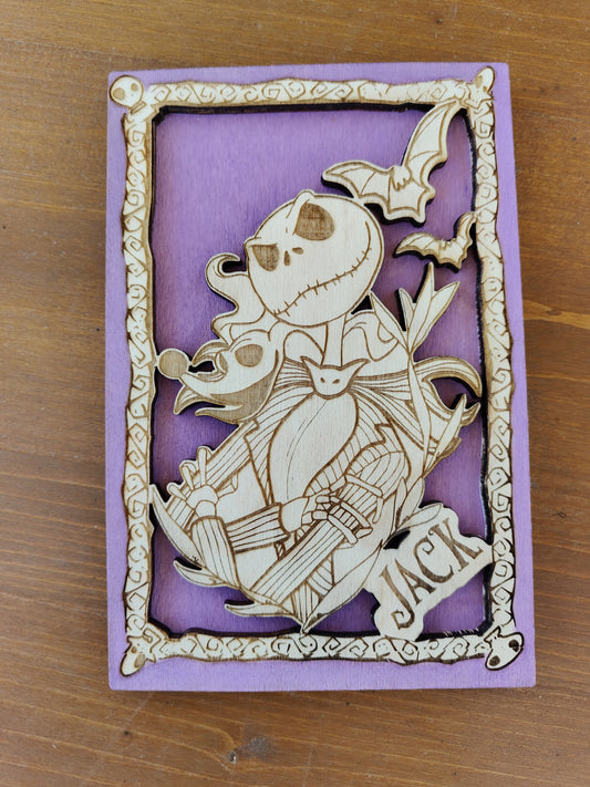 Quadretto in legno - Nightmare Before Christmas