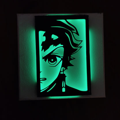 Quadretto retroilluminato Demon Slayer - Tanjiro