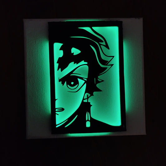 Quadretto retroilluminato Demon Slayer - Tanjiro