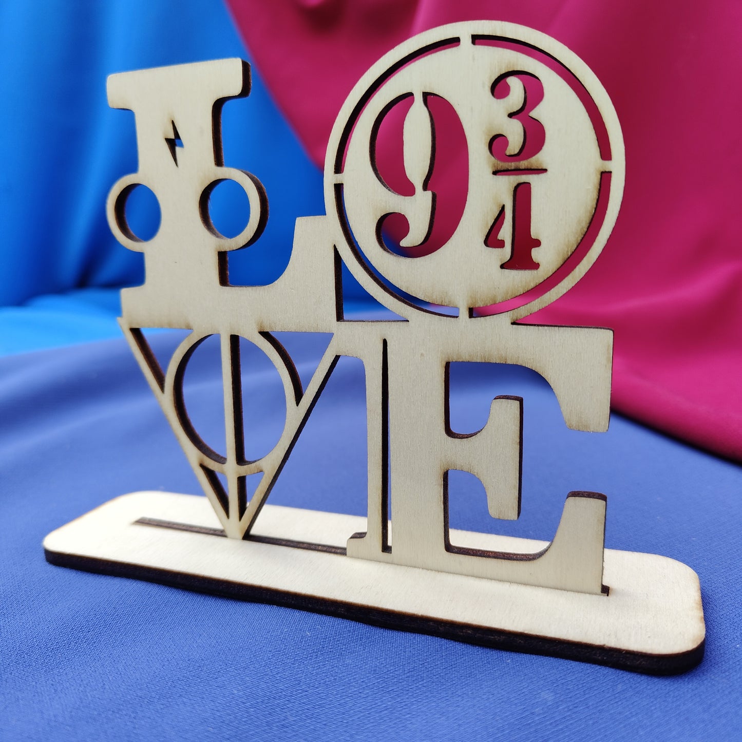 Cake Topper Harry Potter LOVE in legno con basi torta e arredo