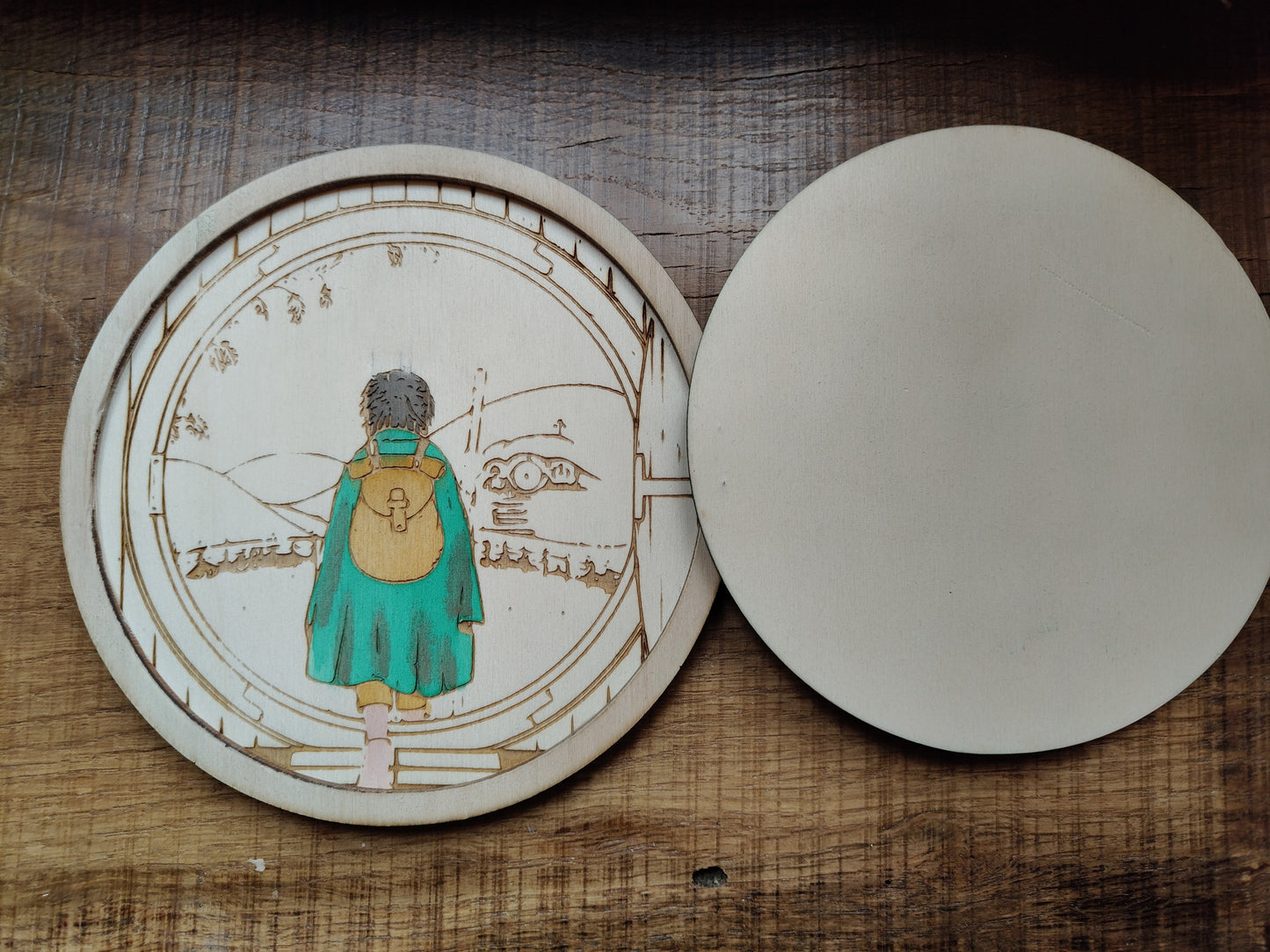 Quadretto Il Signore degli Anelli Frodo con Porta Hobbit