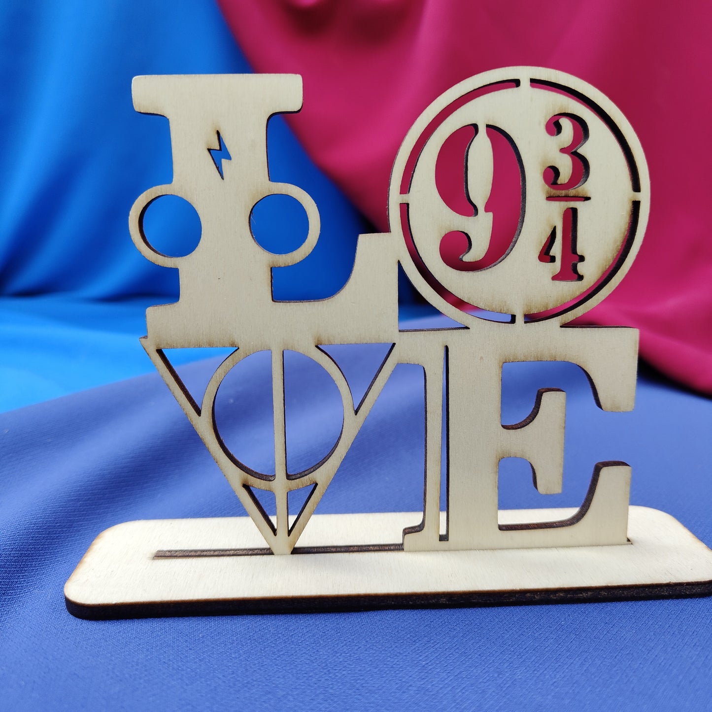 Cake Topper Harry Potter LOVE in legno con basi torta e arredo