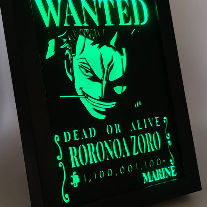 Cornice LED Roronoa Zoro – One Piece
