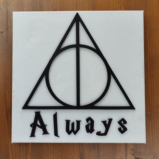 Quadretto Harry Potter LED Doni della Morte e Tre Fratelli