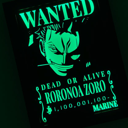 Cornice LED Roronoa Zoro – One Piece