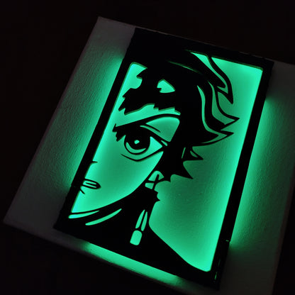 Quadretto retroilluminato Demon Slayer - Tanjiro