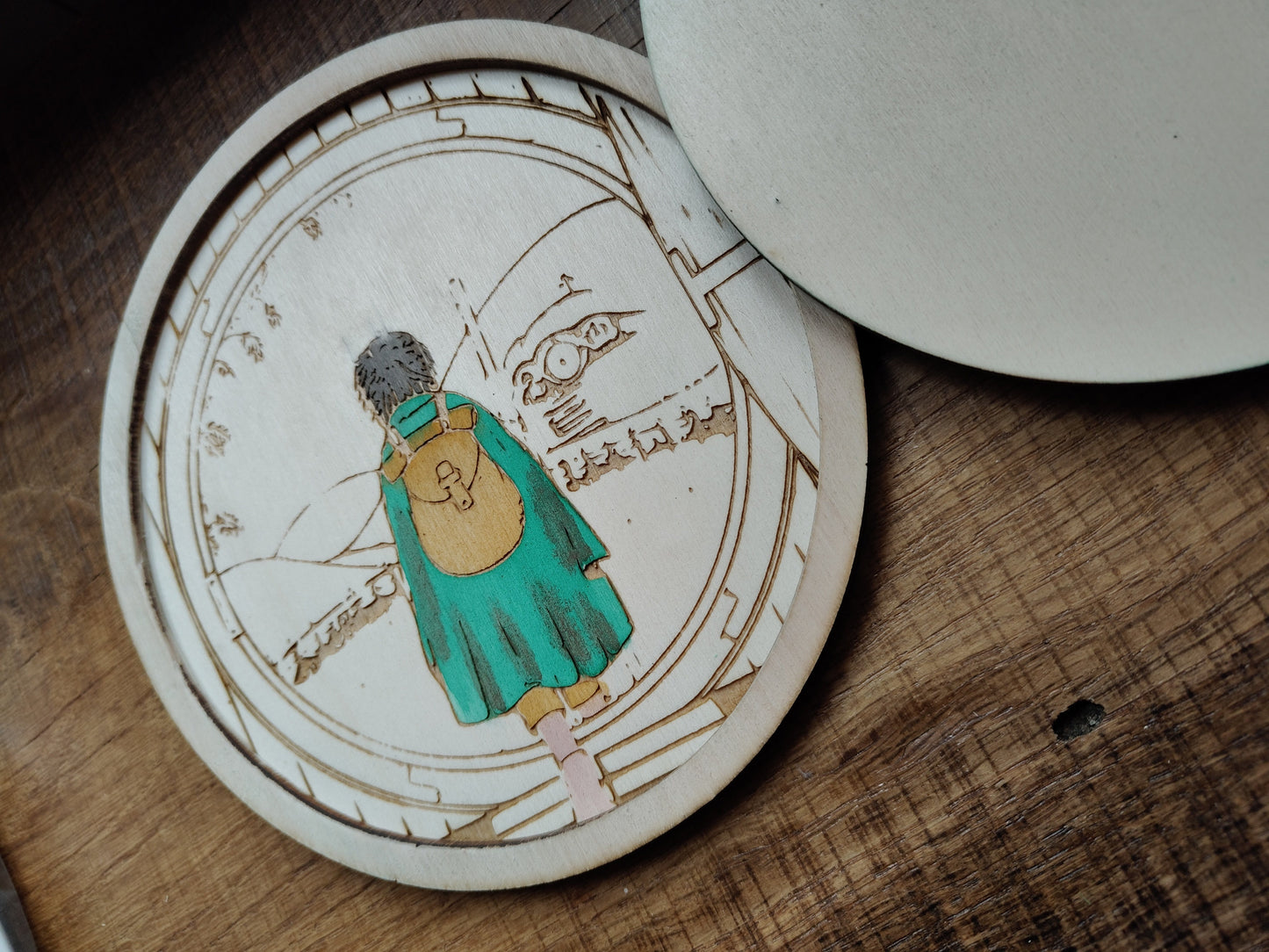 Quadretto Il Signore degli Anelli Frodo con Porta Hobbit