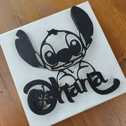 Quadro LED Stitch - Ohana