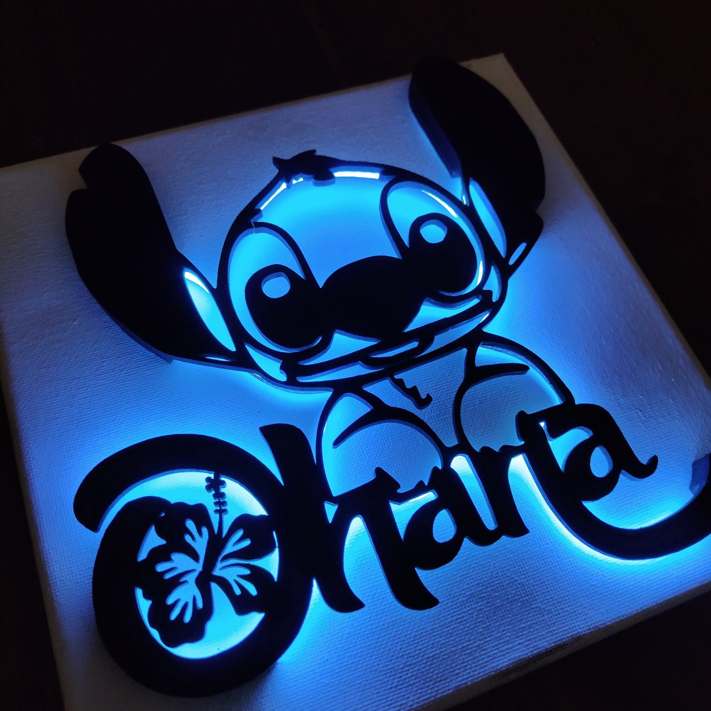 Quadro LED Stitch - Ohana