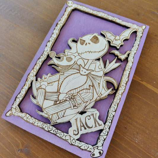 Quadretto in legno - Nightmare Before Christmas