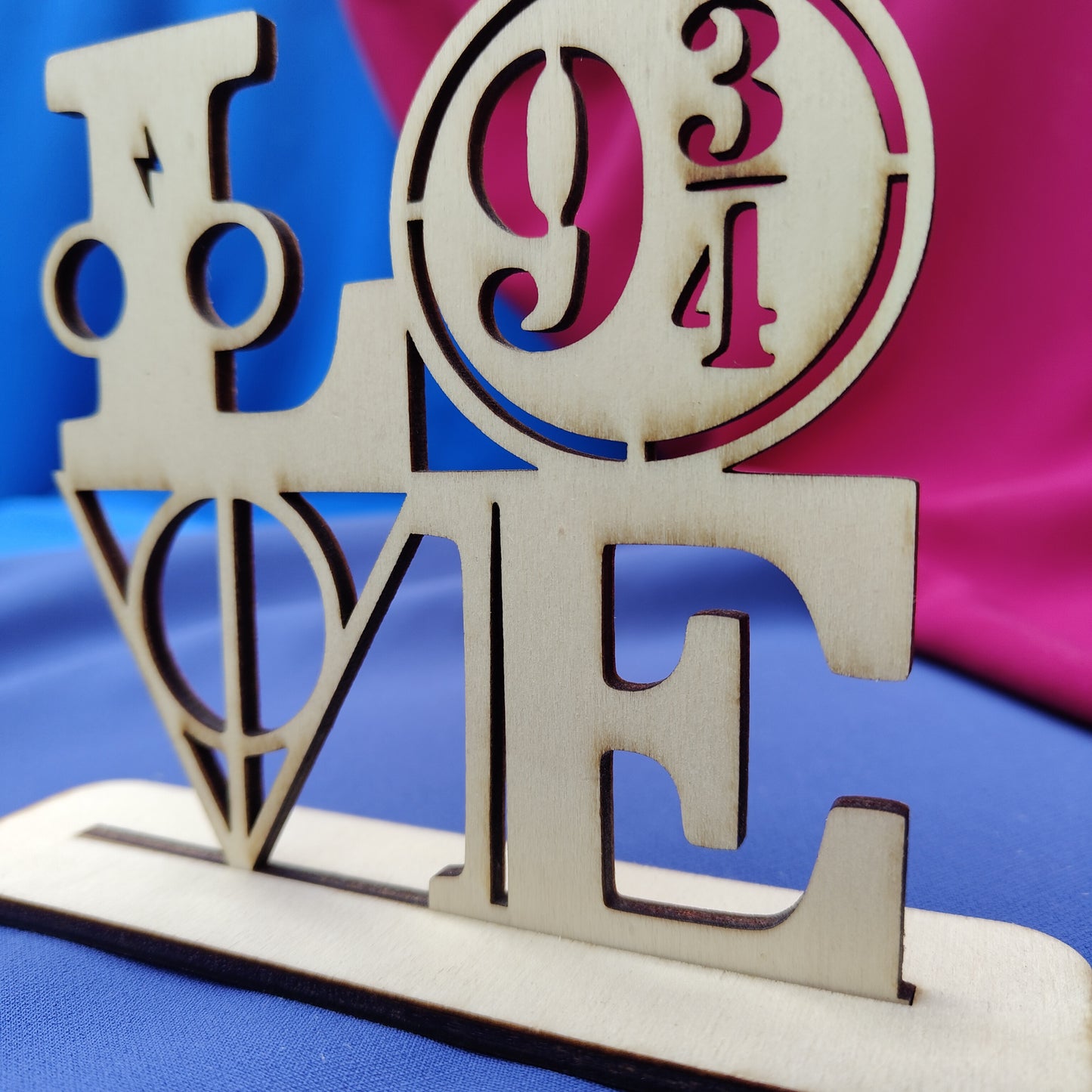 Cake Topper Harry Potter LOVE in legno con basi torta e arredo