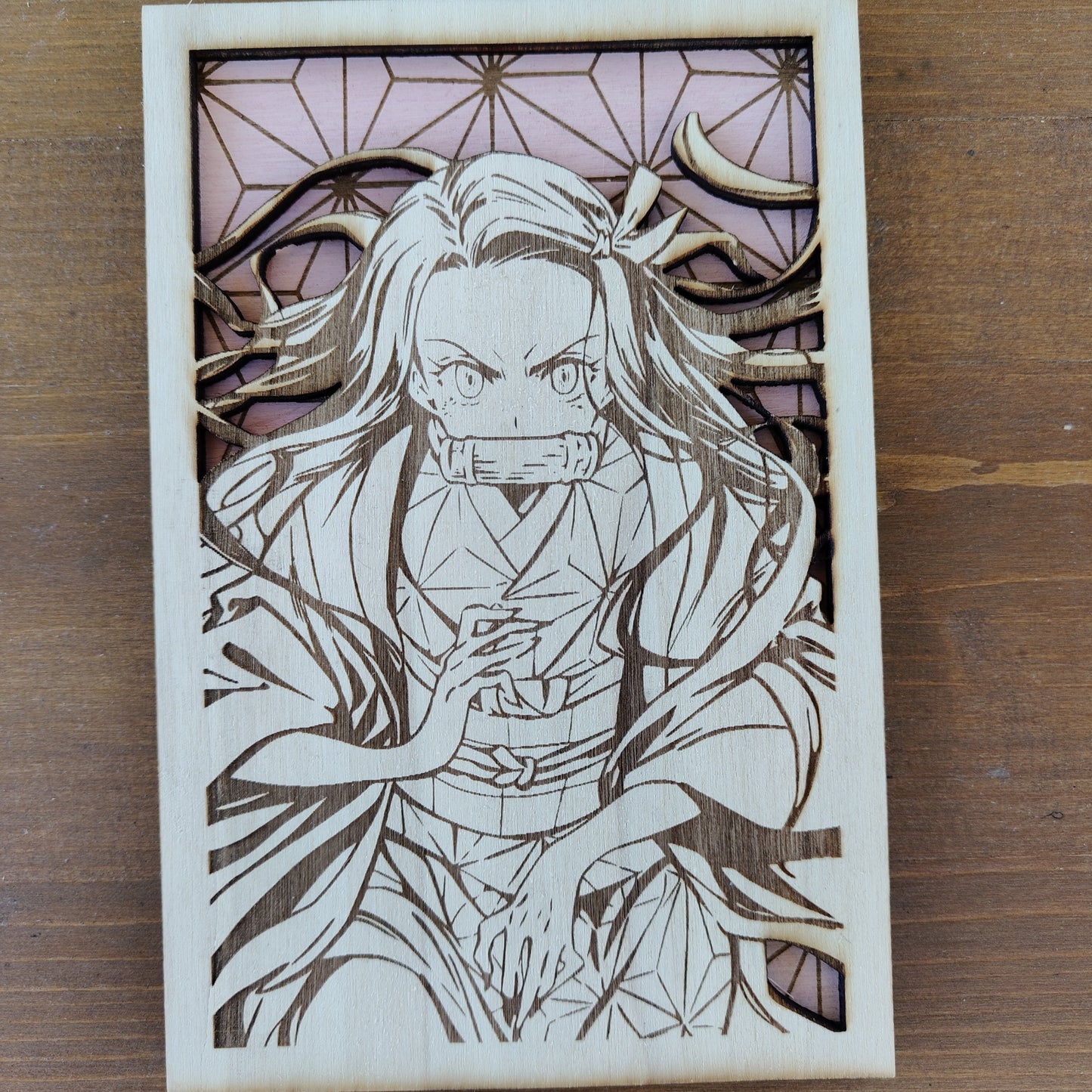Quadretto Nezuko in Legno - Demon Slayer