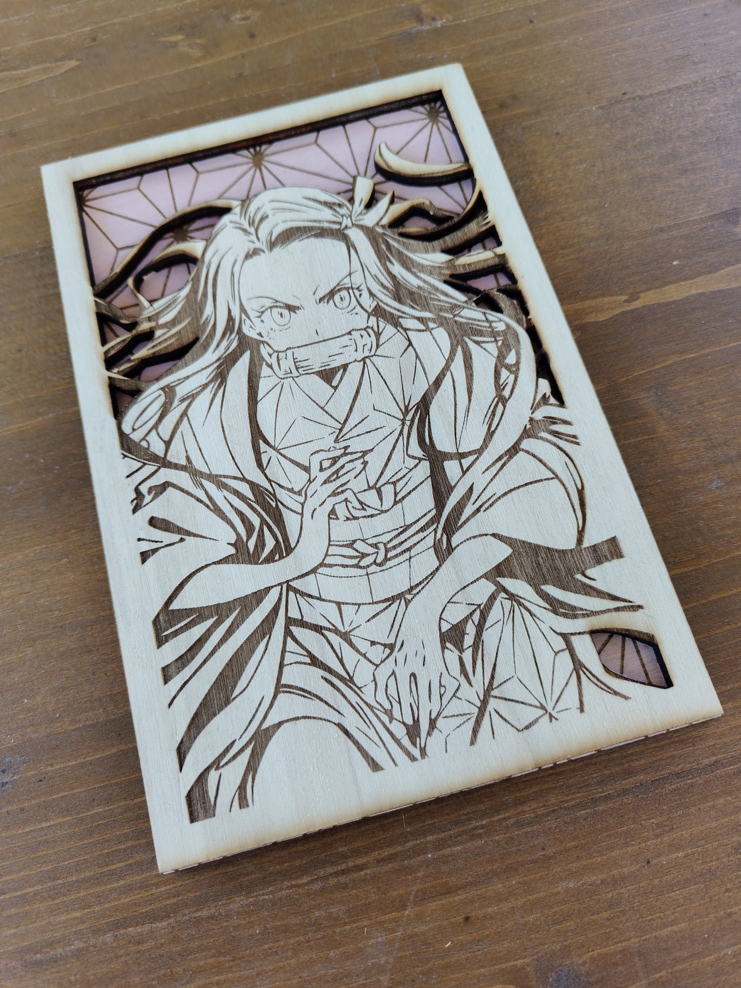 Quadretto Nezuko in Legno - Demon Slayer