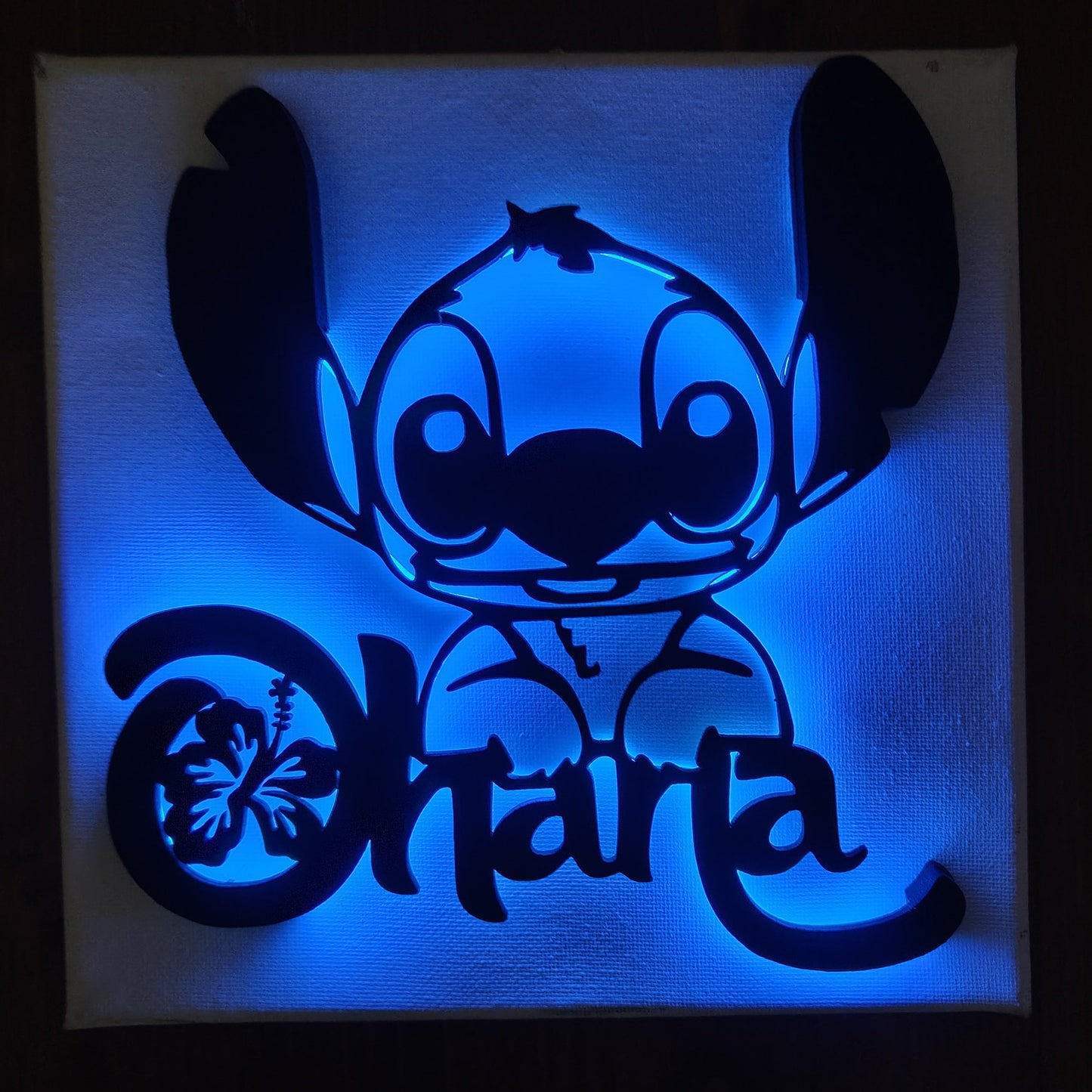 Quadro LED Stitch - Ohana