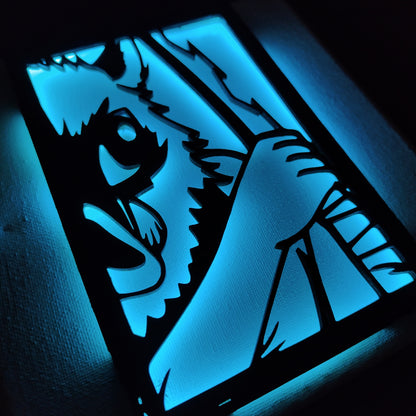 Quadretto retroilluminato Demon Slayer Inosuke