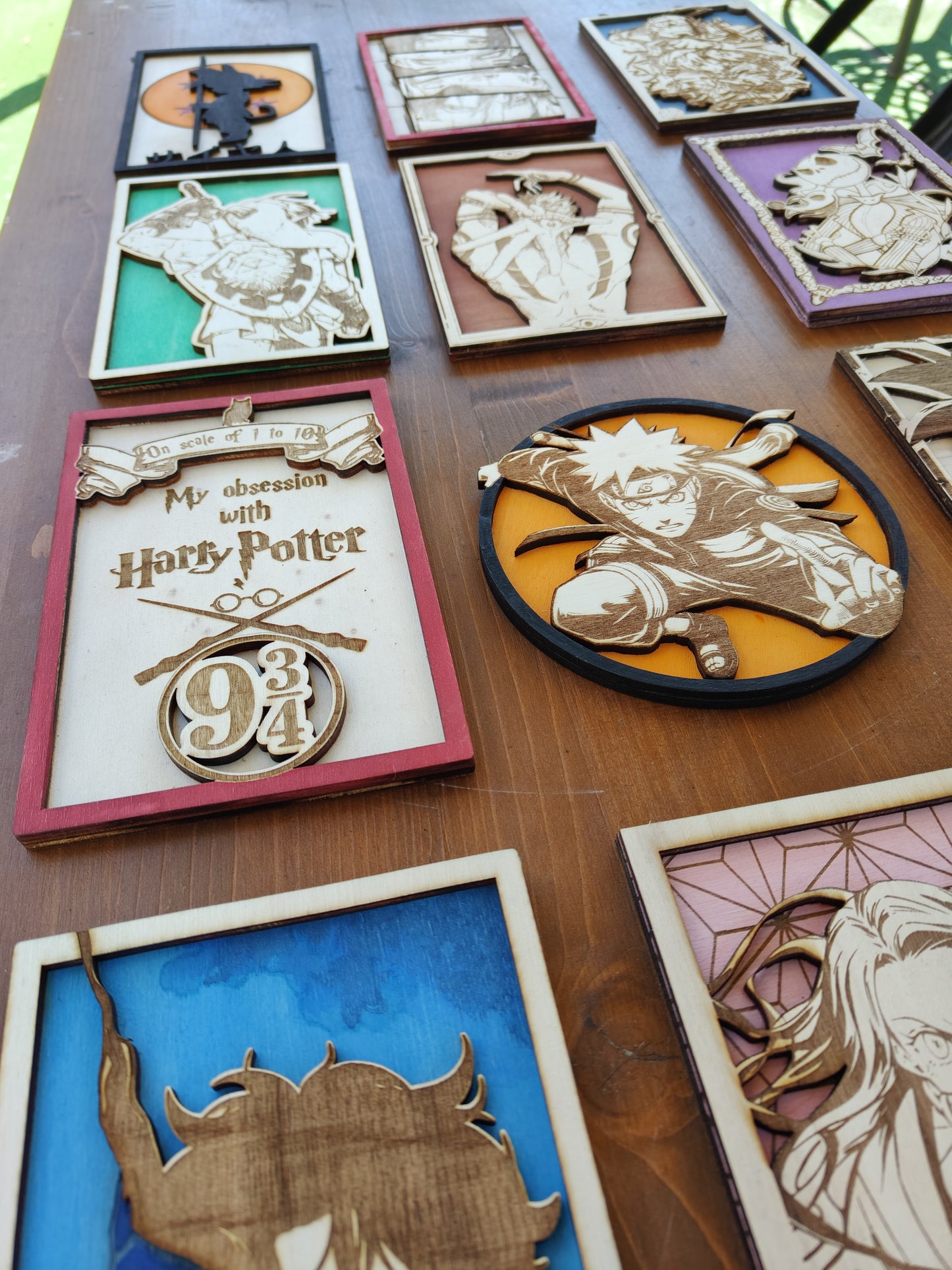 Quadretto Harry Potter 9 3/4 in Legno