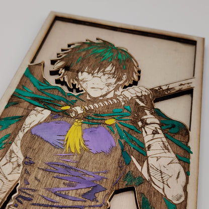 Maki Zenin – Quadro in legno inciso laser | Jujutsu Kaisen