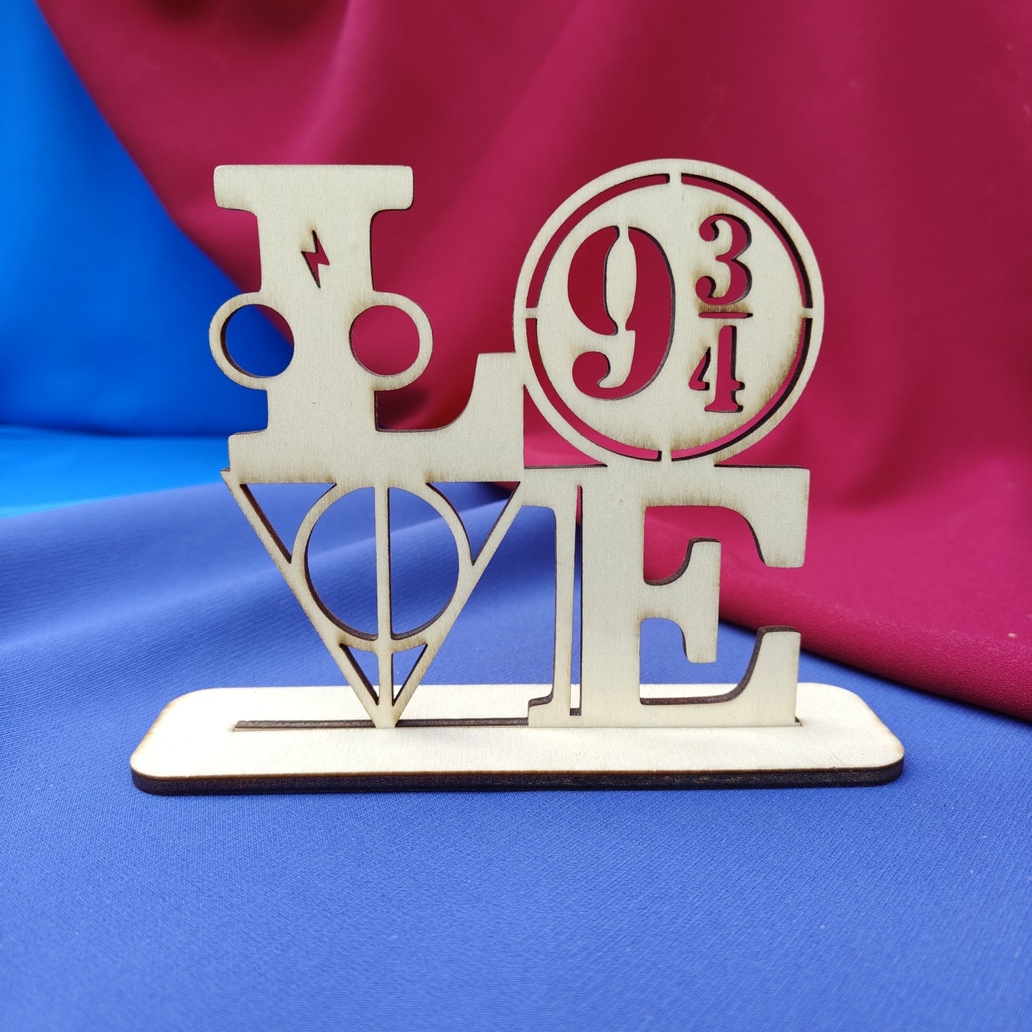 Cake Topper Harry Potter LOVE in legno con basi torta e arredo